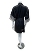 Flora Nikrooz Q81255+Q81266 Black Sydney Charmeuse Chemise & Robe myselflingerie.com