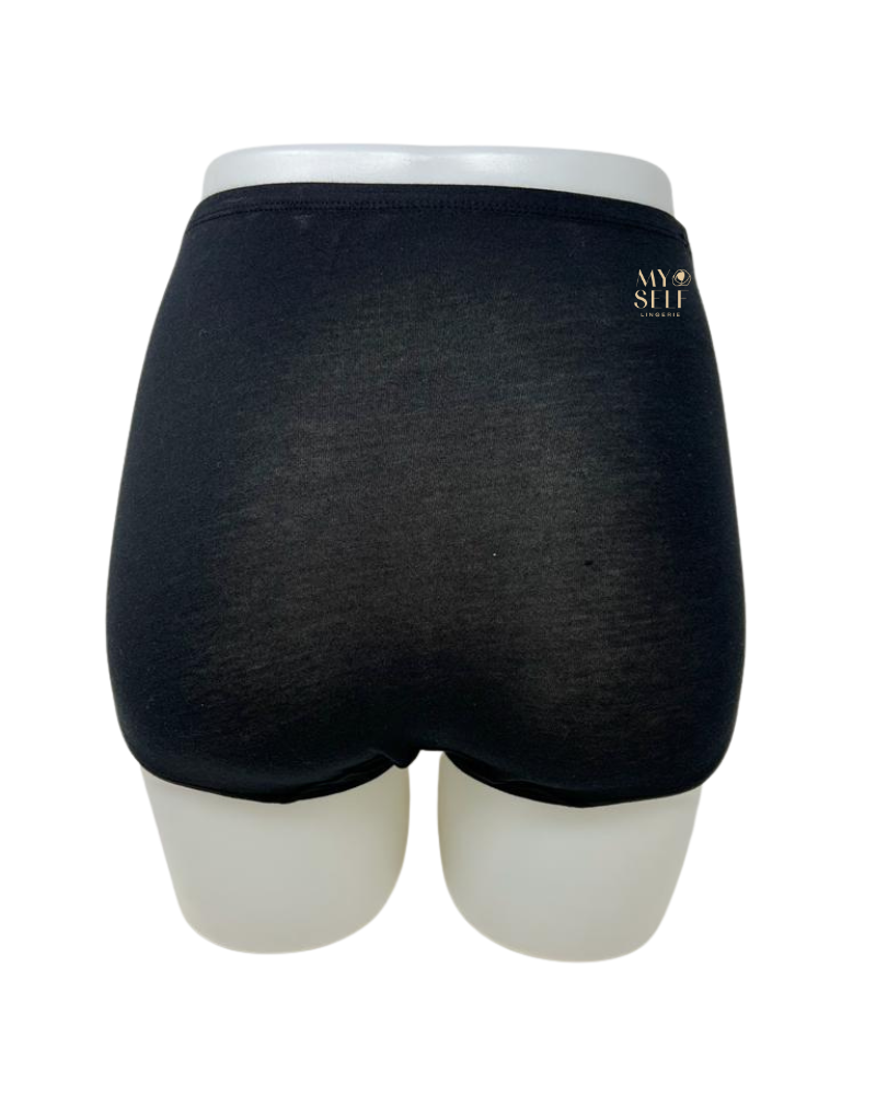 Elita EL4027 Black Cotton Full Brief myselflingerie.com