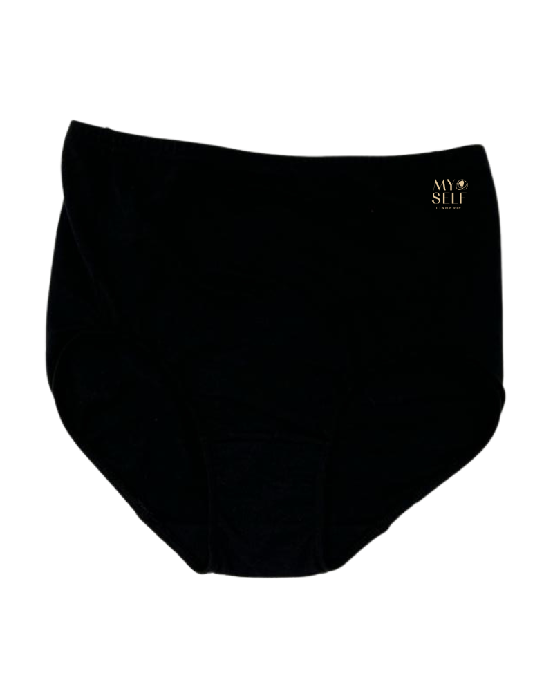 Elita EL4027 Black Cotton Full Brief myselflingerie.com