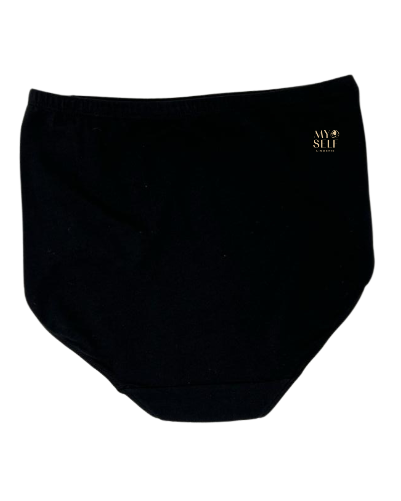 Elita EL4027 Black Cotton Full Brief myselflingerie.com