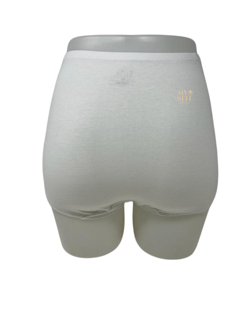 Elita EL4027 White Cotton Full Brief myselflingerie.com