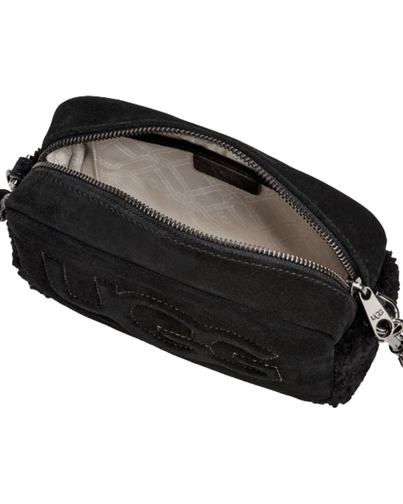 UGG 1113870 Janey II Black Sheepskin Crossbody Handbag myselflingerie.com