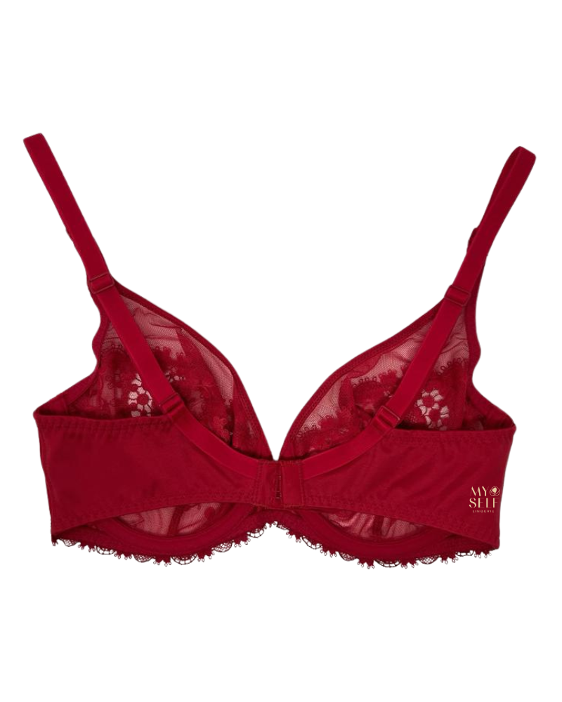Simone Perele 12B319 Ruby Wish Sheer Plunge Underwire Bra myselflingerie.com