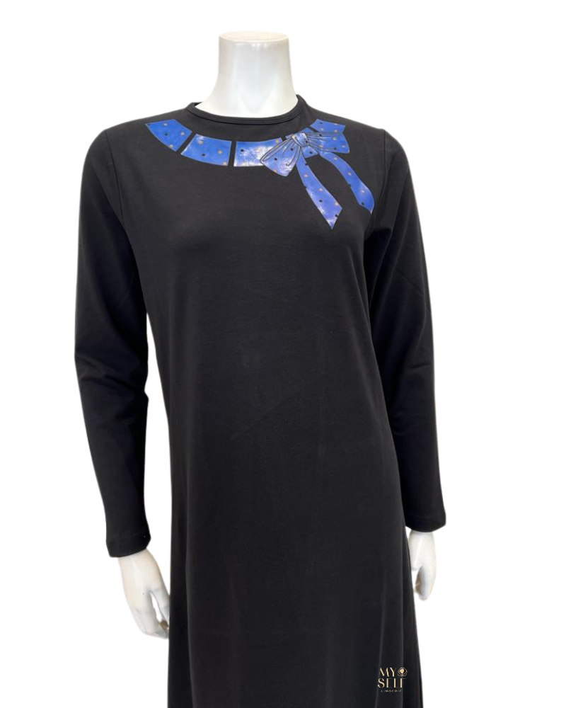 ESPi AG730 Bow Screen Print Pull On Teen Cotton Nightgown myselflingerie.com