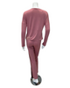 Oh! Zuza 3144 Antique Rose V Neck Velvet Strip Modal Pajamas Set myselflingerie.com