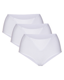 3327 Mesh Insert with Pocket Organic Cotton White Briefs 3 Pk