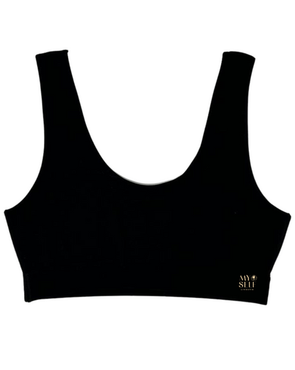 Kilo Brava 11049 Black Cotton Scoop Bralette myselflingerie.com
