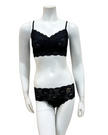 Cosabella NEVER1324 + 07ZL Black Lace Curvy Bralette & Short Set myselflingerie.com