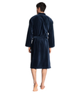 Calida 68510 #449 Dark Blue After Shower 100% Cotton Men's Bath Robe myselflingerie.com