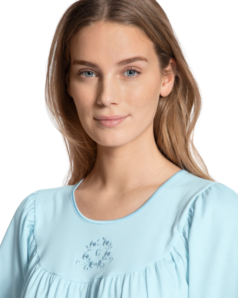 Calida 34000 #700 c Short Sleeves 100% Cotton Nightshirt myselflingerie.com