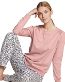 Calida 15035 + 29539 Favourites Dreams Rose Bud 100% Cotton Pajamas Set myselflingerie.com