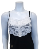 Oh! Zuza 3911 White Lace Black Modal Cami Shorts Set myselflingerie.com