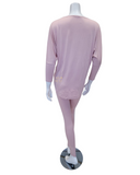 Oh! Zuza 3049-R Dusty Pink Round Neck Modal Pajamas Set myselflingerie.com
