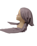 Nicsessories Solid Shimmer Lilac Pre-Tied Bandanna with Full Non Slip Grip