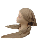 Nicsessories Solid Shimmer Gold Pre-Tied Bandanna with Full Non Slip Grip