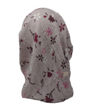 Lizi Headwear OBCFMA Mauve Floral Crimped Open Back Pre-Tied with Light Non Slip Grip myselflingerie.com