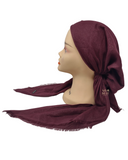 Nicsessories Solid Shimmer Magenta Pre-Tied Bandanna with Full Non Slip Grip