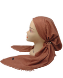 Nicsessories Solid Shimmer Winter Coral Pre-Tied Bandanna with Full Non Slip Grip