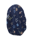 Lizi Headwear ACFNA Navy Floral Crimped Pre-Tied with Light Grip myselflingerie.com