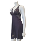 Fleurt 6032 Shale Indulgence Lace Bustier Chemise myselflingerie.com