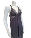 Fleurt 6032 Shale Indulgence Lace Bustier Chemise myselflingerie.com