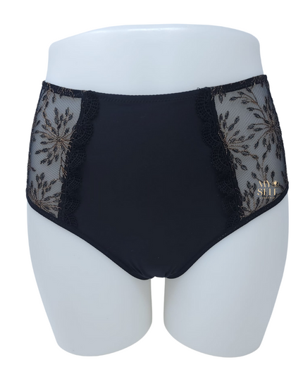 Simone Perele 1A2770 Black/Gold Lace Singuliere Brief myselflingerie.com