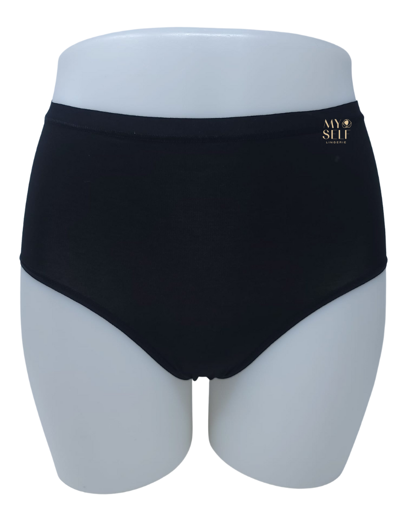 Calida 21375 #992 Black Natural Comfort Cotton Full Brief myselflingerie.com