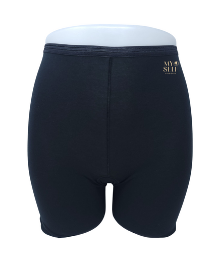 Calida 26024 #992 Black Comfort Cotton Boyshort Pants Long Leg myselflingerie.com
