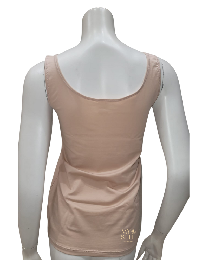 Calida 12175 #160 Sand Rose Sleeveless Cotton Undershirt Tank Top myselflingerie.com