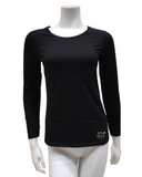 Calida 15075 #992 Black Long Sleeve Natural Comfort Cotton Undershirt myselflingerie.com