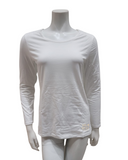 Calida 15075 #001 White Long Sleeve Natural Comfort Cotton Undershirt myselflingerie.com