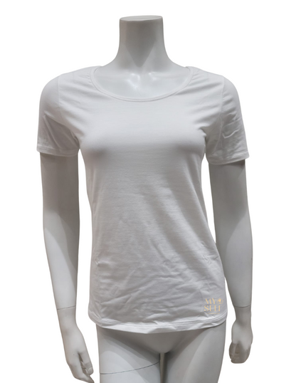 Calida 14075 #001 White Short Sleeve Natural Comfort Cotton Undershirt myselflingerie.com