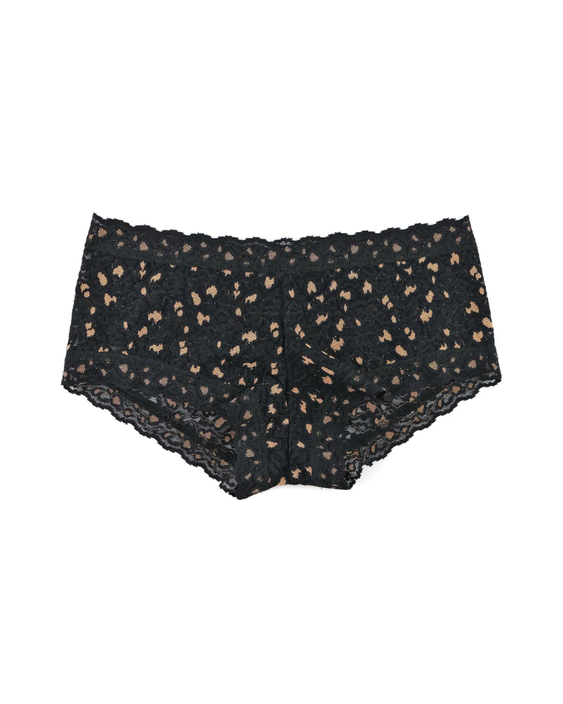 Hanky Panky 7J7271 + 7J1201 Black/Praline X Dye Retro Bralette + Boyshort myselflingerie.com