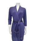 Fleur't 620 Oxford Blue Modal Short Morning Robe myselflingerie.com