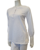 Oh! Zuza M8909 Lace Raglan Sleeves Button Down White Cotton Pajamas Set myselflingerie.com