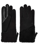 UGG 21617 Black Sheepskin Gloves with Zipper myselflingerie.com