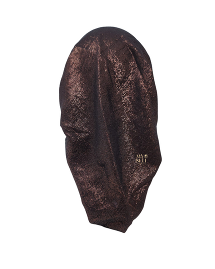 SG CS-01BKC Black/Copper Metallic Cotton Adjustable Pre-Tied Bandanna myselflingerie.com