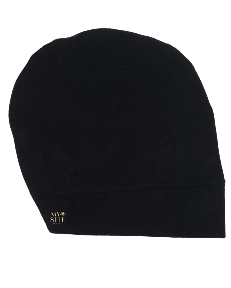 Triple Up Black Terry #600 Sleeping Snood myselflingerie.com