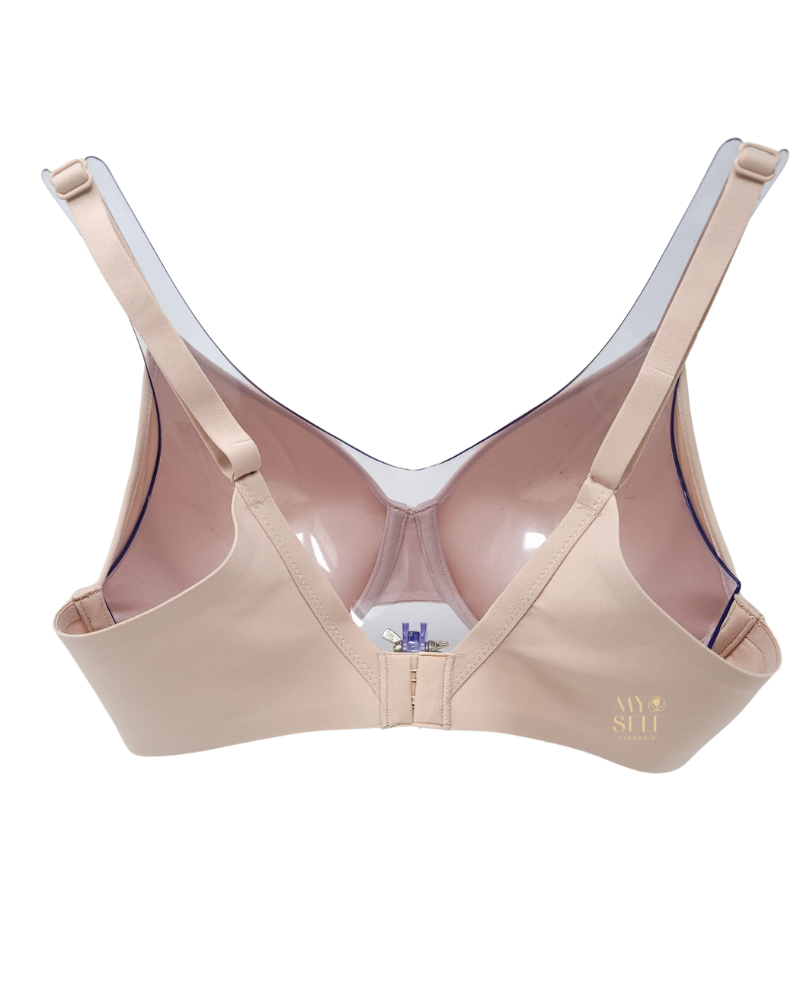 Chantelle 15N1 Nude Rose Bare Essential Seamless Underwire Minimizer Bra myselflingerie.com