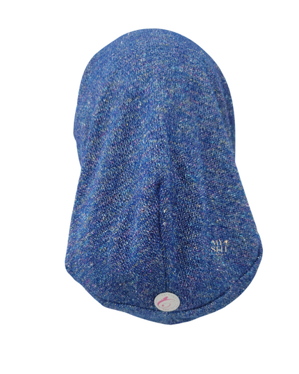 C. Bird CB53 Blue Glitter Cotton Beanie Snood myselflingerie.com