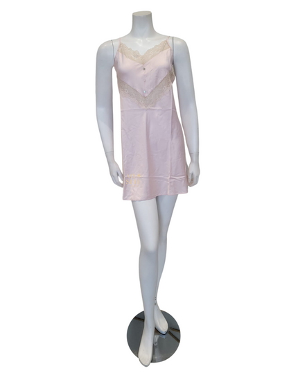 Flora Nikrooz Q81345 + Q81346 Light Pink Desirae Chemise & Wrap Set myselflingerie.com