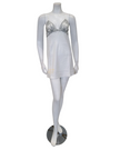 Flora Nikrooz Q81370 + Q81371 Ivory Angelique Chemise & Wrap Set myselflingerie.com