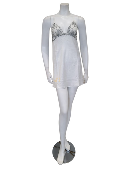 Flora Nikrooz Q81370 + Q81371 Ivory Angelique Chemise & Wrap Set myselflingerie.com