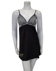 Flora Nikrooz Q81370 + Q81371 Black Angelique Chemise & Wrap Set myselflingerie.com