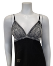 Flora Nikrooz Q81370 + Q81371 Black Angelique Chemise & Wrap Set myselflingerie.com