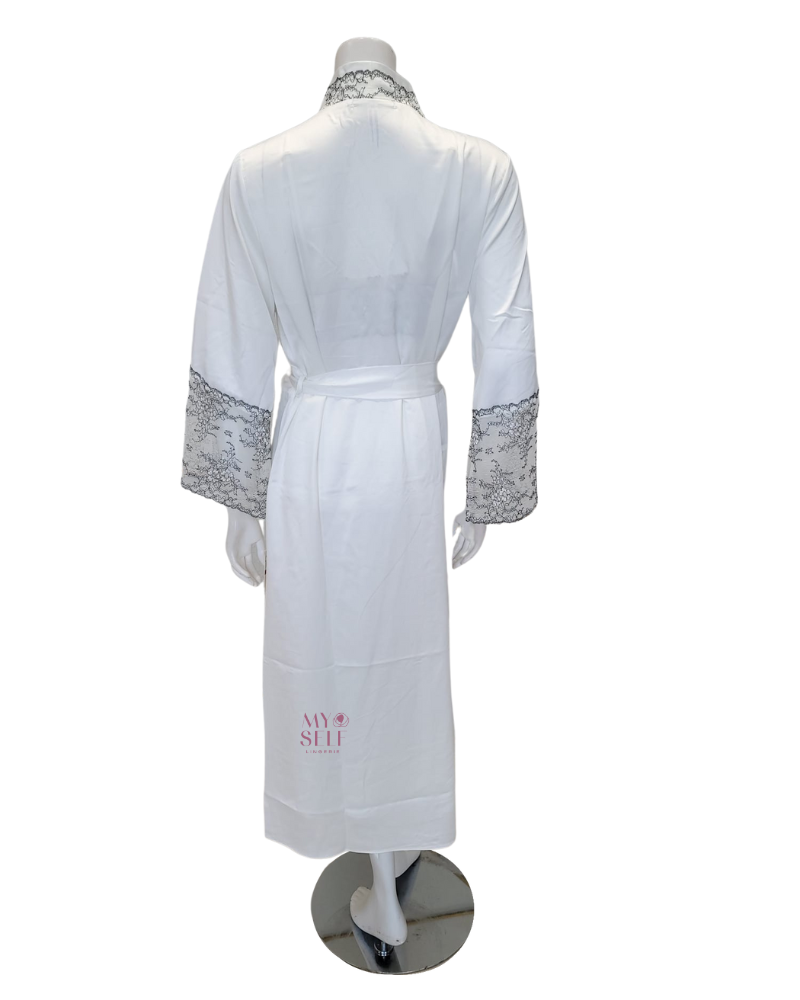 Flora Nikrooz Q81149 + Q81148 Ivory Angelique Gown & Robe Set myselflingerie.com