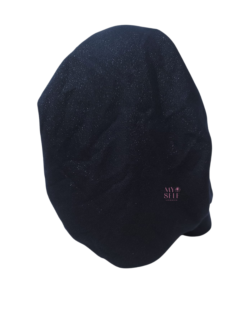 Lizi Headwear AVSHNA Solid Navy Shimmer Pre-Tied Bandanna with Full Grip myselflingerie.com
