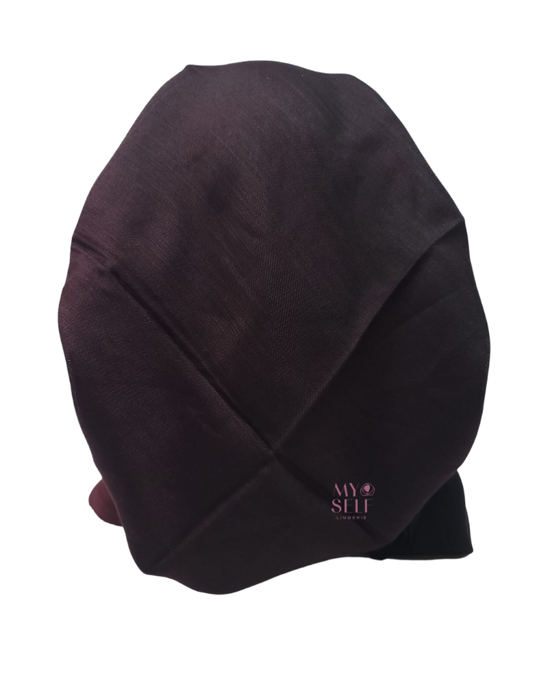 Lizi Headwear AVOMBUBL Burgundy/Black Ombre' Pre-Tied Bandanna with Full Grip mysellfingerie.com