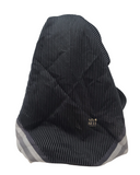 Lizi Headwear OBVSPBLCH Black/Charcoal Sport Stripe Open Back Bandanna with Full Grip myselflingerie.com