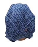 Lizi Headwear AVTXBT Blue Stripe Textured Pre-Tied Bandanna with Full Grip myselflingerie.com